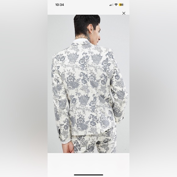 Twisted Tailor Linen Flocked Velvet Suit Never Worn Out - Picture 7 of 7